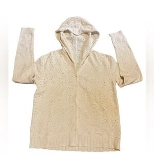 christian dior vintage Cream Hooded Lace Zip Size 10